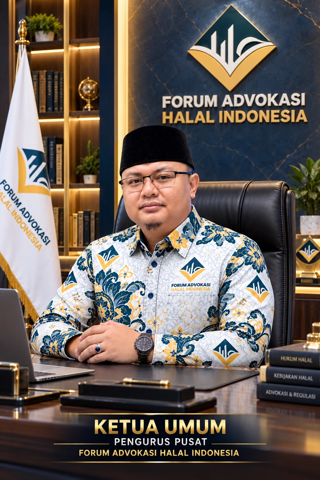 Potret Ramadhan Fitria, S.Pd., S.H., S.Kom., M.Pd., M.M, Ketua Umum Forum Advokasi Halal Indonesia